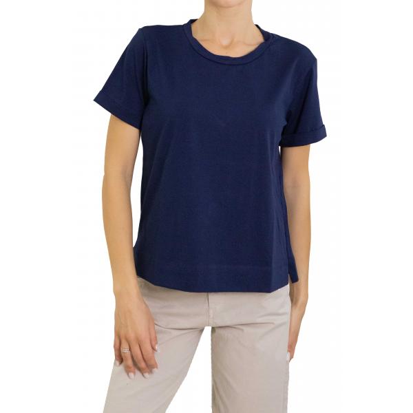 Maglia in cotone con scollo a scatoletta 